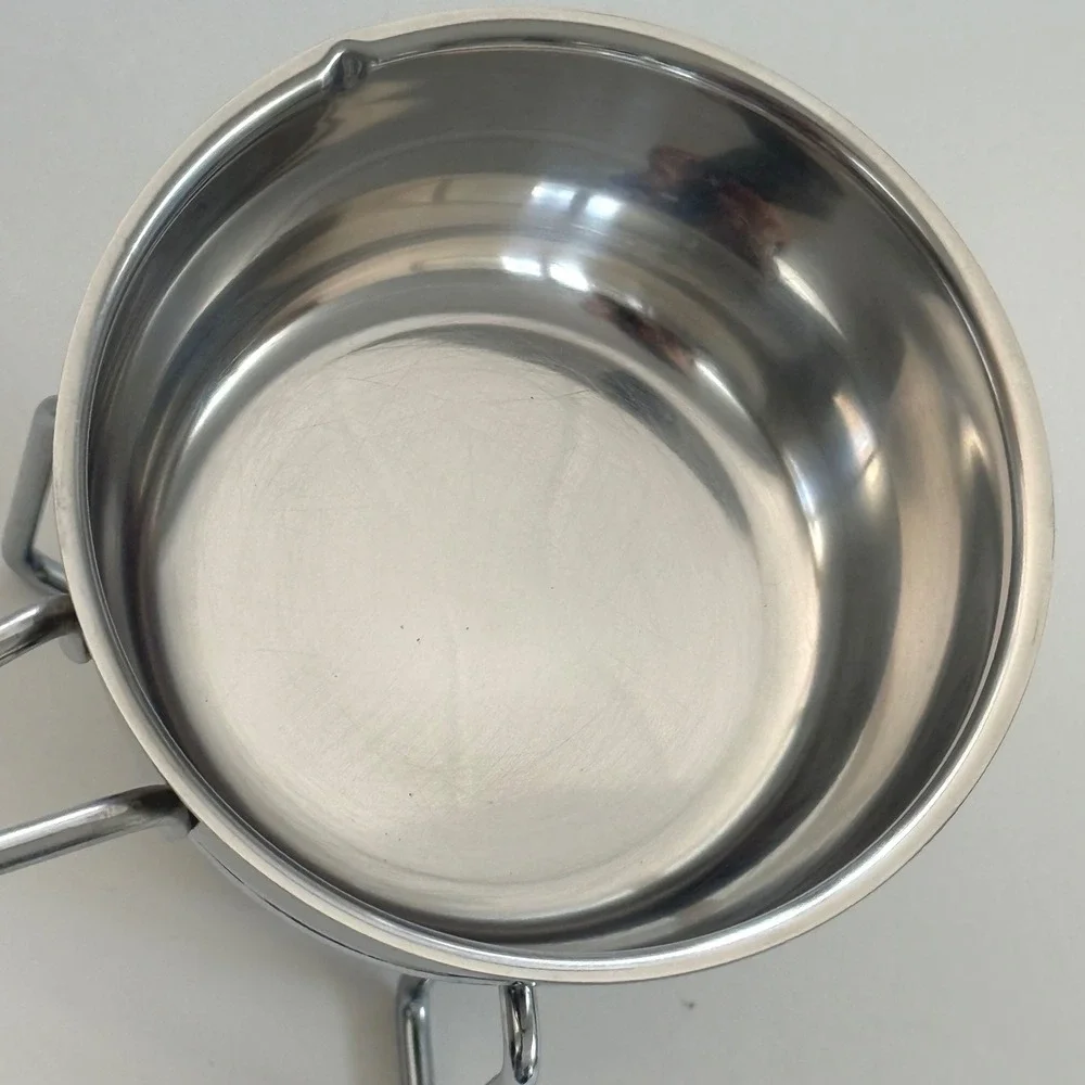 WMF‎ Forma Butter-Set Stainless Steel Melting Pot + Stand Germany Vintage w/ Box